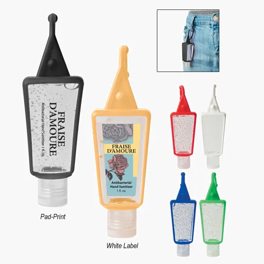 1 Oz. Hand Sanitizer in Silicone Holder — view 2