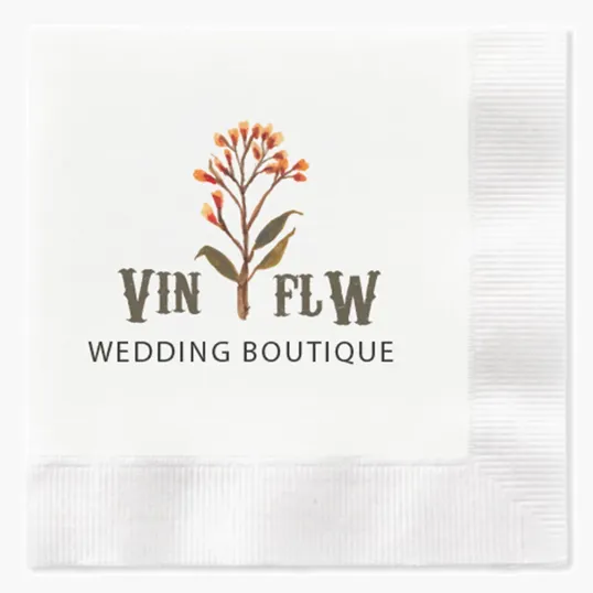 Full Color 3 Ply Premium Coined Beverage Napkins