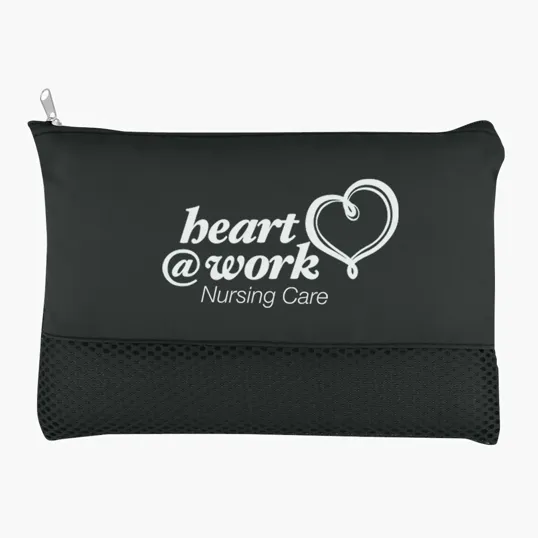 Mesh Vanity Bag with Zippered Main Compartment — view 7