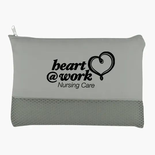 Mesh Vanity Bag with Zippered Main Compartment — view 8