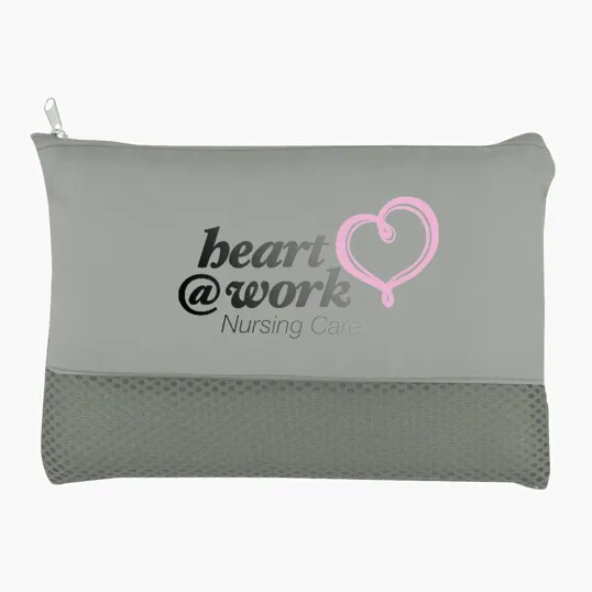 Mesh Vanity Bag with Zippered Main Compartment — view 2