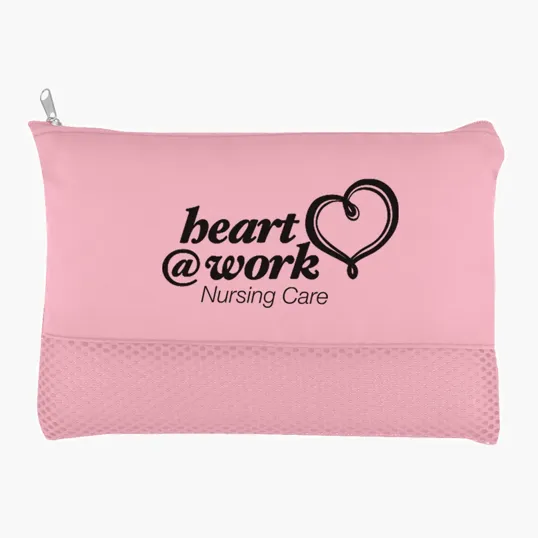 Mesh Vanity Bag with Zippered Main Compartment — view 9