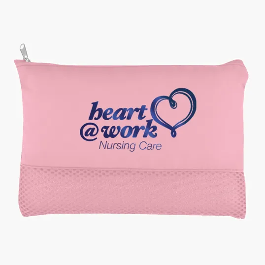 Mesh Vanity Bag with Zippered Main Compartment — view 3