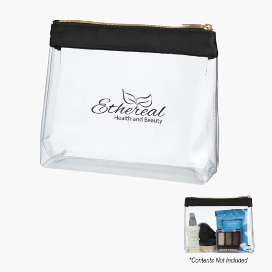 Sadie Satin Clear Cosmetic Bag — view 2