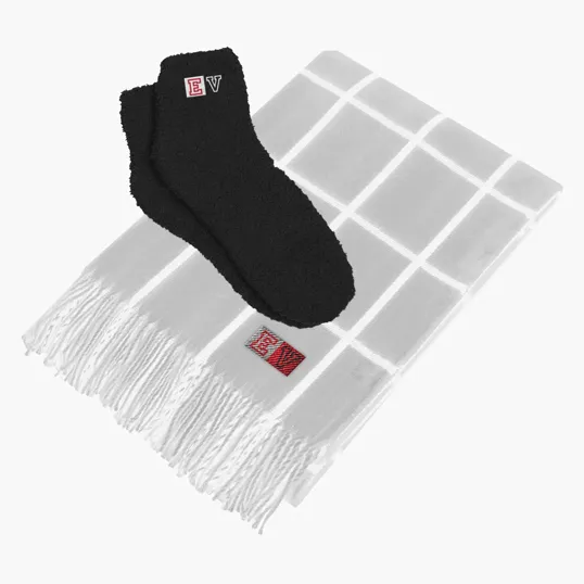Charleston Throw & Fuzzy Socks Set