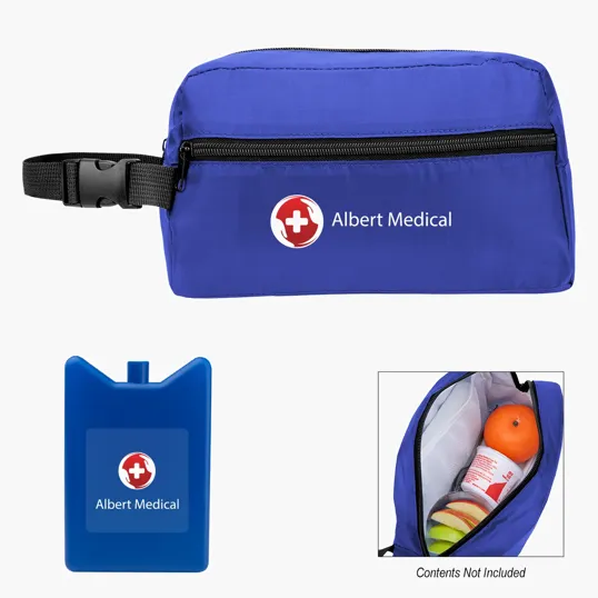 Snack & Chill Kit with rPET Cooler Pouch and Reusable Ice Pack