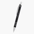 Black Tie Rubberized Aluminum Pen
