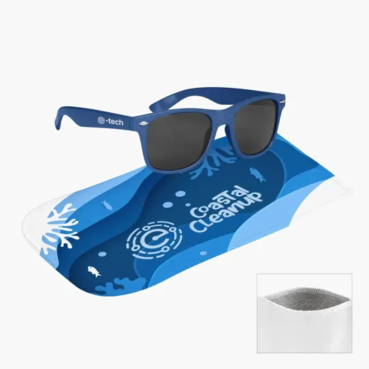 Malibu Sunglasses with rPET Microfiber Sunglass Pouch
