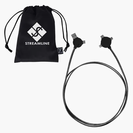 XACTLY 5 Ft. 3-In-1 Lithium Charging Cable — view 3