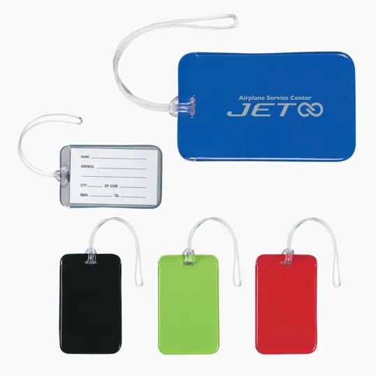 Journey Vinyl Luggage Tag with PVC Strap