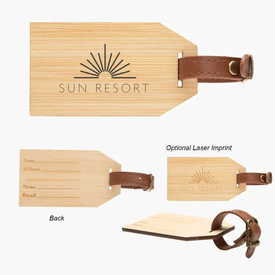 Outbound Bamboo Luggage Tag