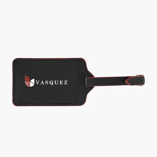 Recycled Leatherette Luggage Tag with ID Window — view 4