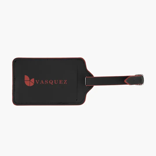 Recycled Leatherette Luggage Tag with ID Window — view 8