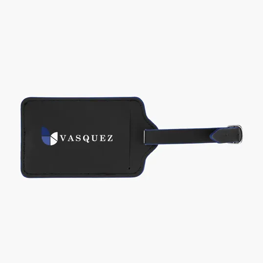 Recycled Leatherette Luggage Tag with ID Window — view 5