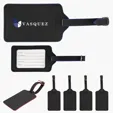 Recycled Leatherette Luggage Tag with ID Window — view 6