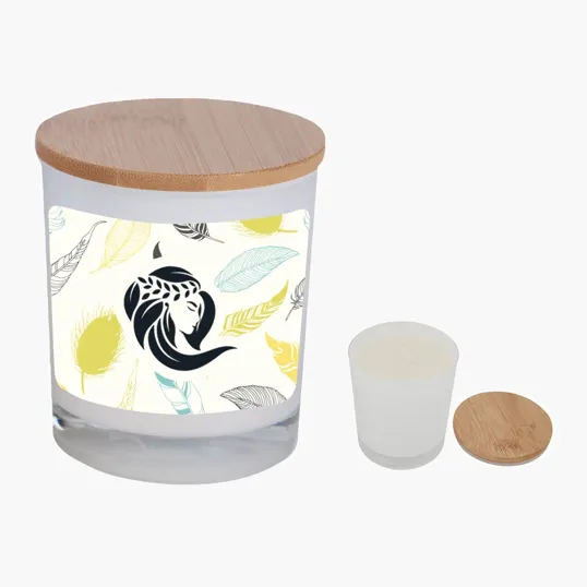 Bamboo Soy Candle With Full Color Label — view 3