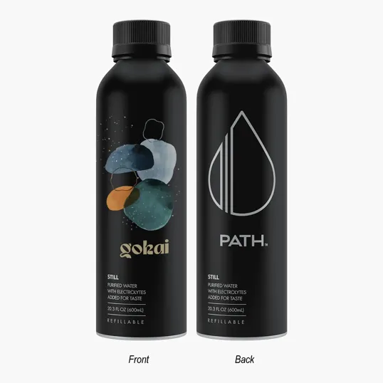 Path 20 oz. Aluminum Water Bottle with Purified Water — view 2