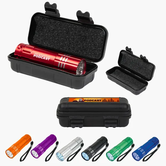 Be Adventurous Hard Case Kit with Aluminum LED Flashlight