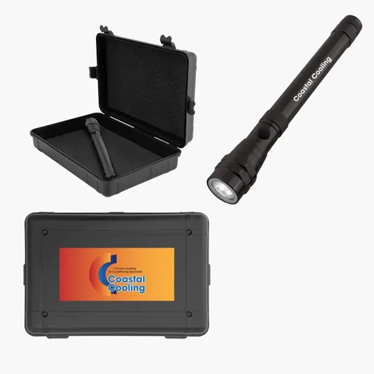 Be Prepared Hard Case Set with Telescopic Aluminum Flashlight