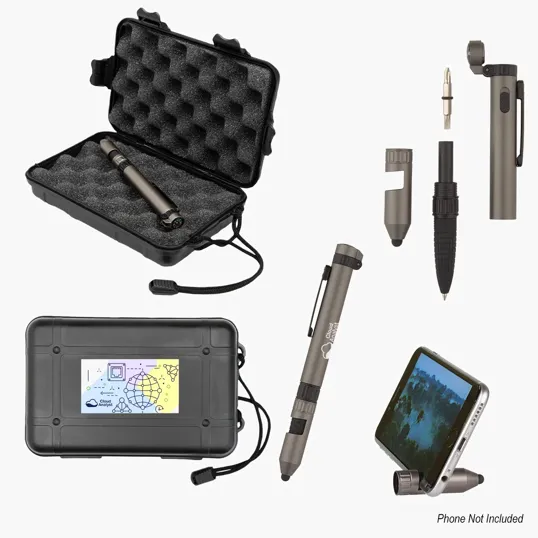 Gear Up Hard Case Set with 6-in-1 Multi Tool Pen