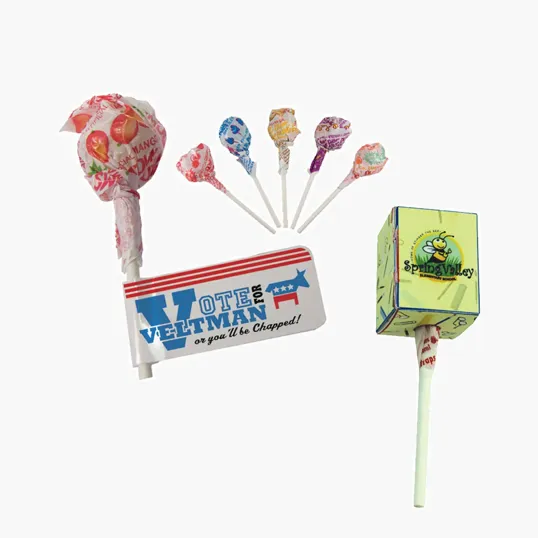 Dum Dum Pop with Flag Label or Full Color Box