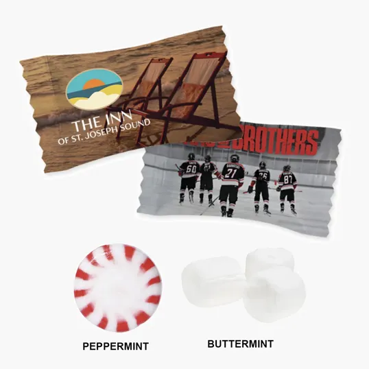 Individually Wrapped Mints with Full-Color Wrapper