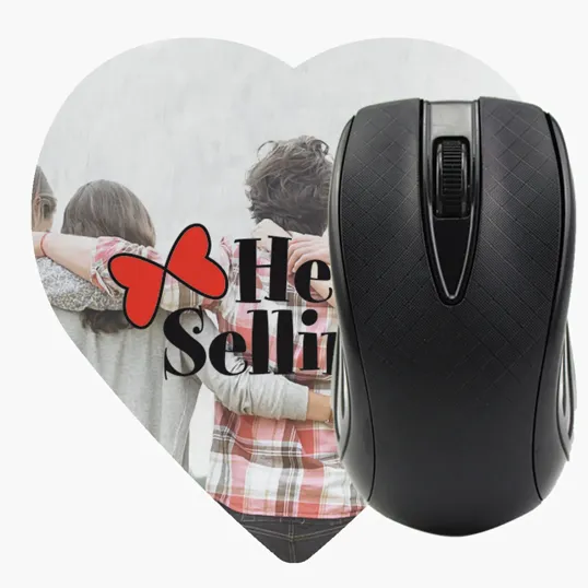 Heart-Shaped Sublimated Mouse Pad