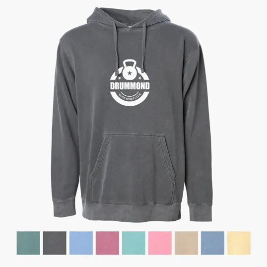 Independent Trading Company Midweight Pigment Dyed Hooded Sweatshirt