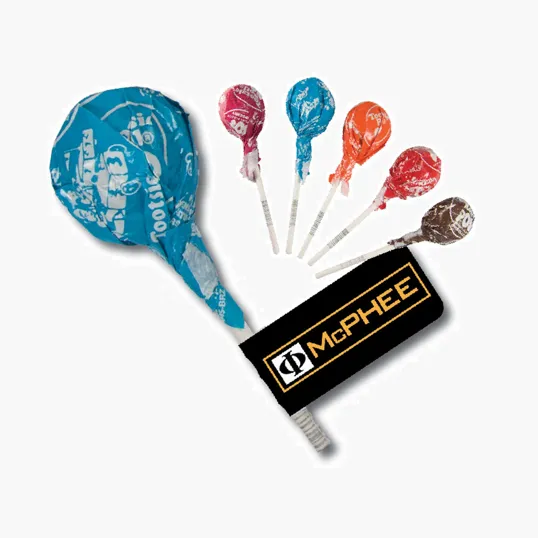 Tootsie Pop with Custom Flag Label