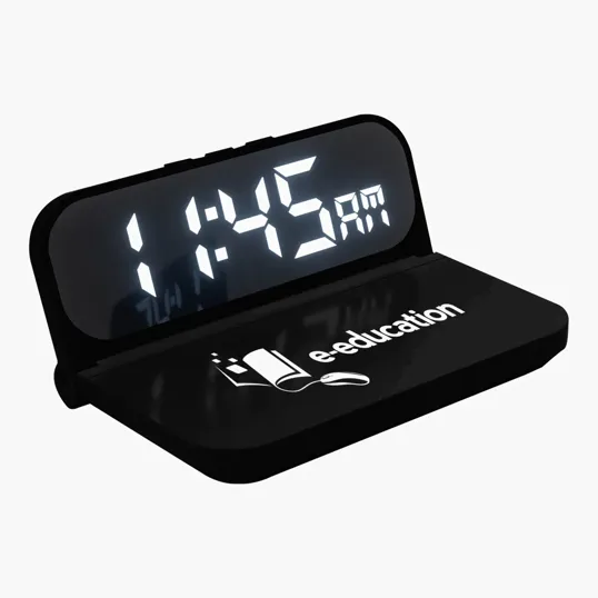15W Cork Wireless Charger with Digital Clock Display