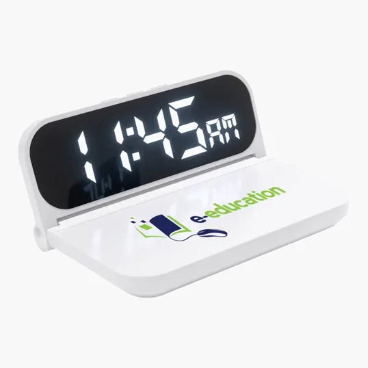 15W Cork Wireless Charger with Digital Clock Display — view 5