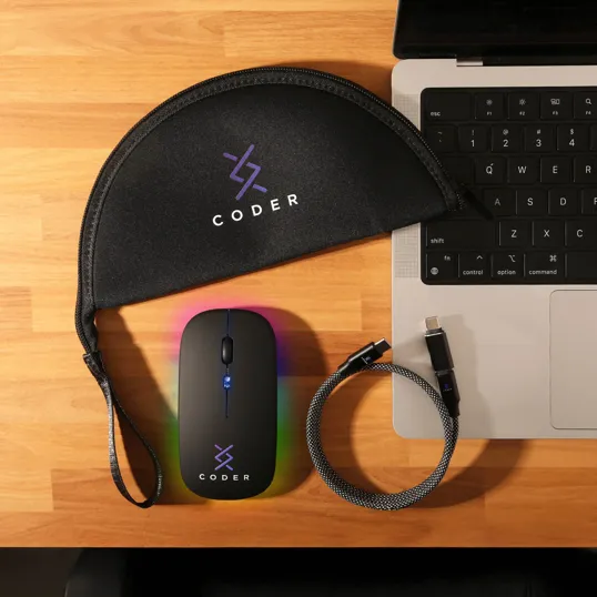 Click-It Kit with Magnetic Charging Cable, Mouse Pad Pouch, and Mouse