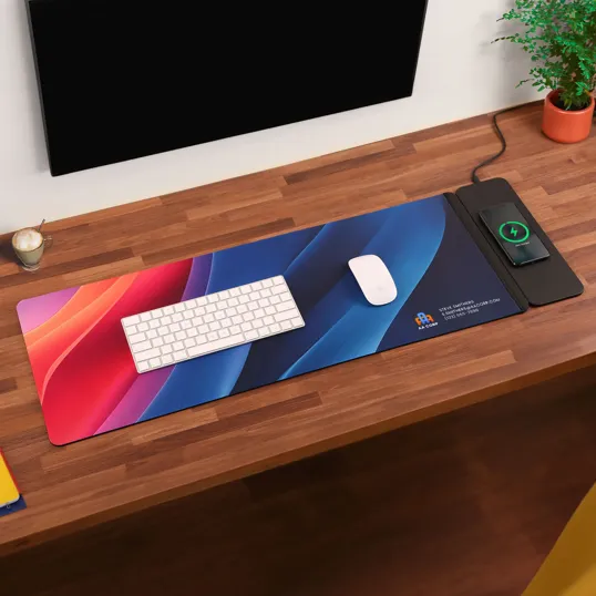 Nowire™ Recycled Desk Mat with Wireless Charger