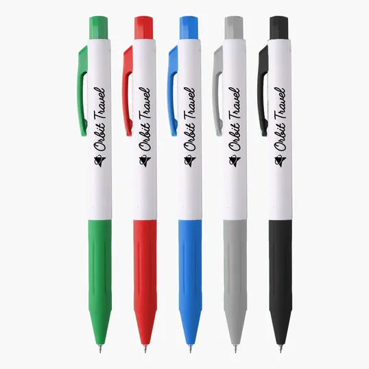 Rubiks Gel Pen, Fine Point Click Pen with Rubber Grip