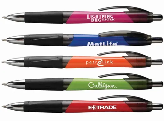 Gassetto® Plastic Ballpoint Pen with Chrome Trim
