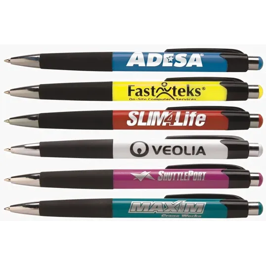 Mardi Gras® Retractable Ballpoint Pen with Rubber Grip