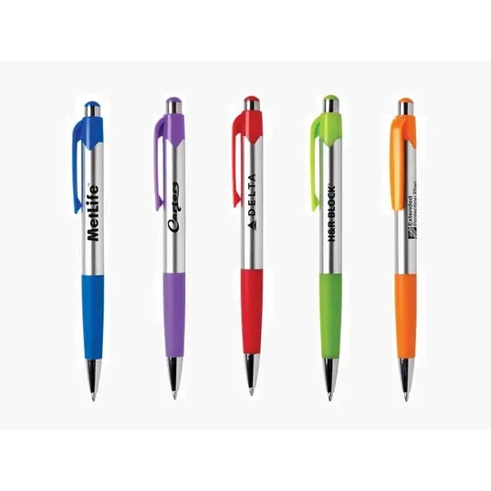Mardi Gras® Chrome Pen, Push Retractable Ballpoint