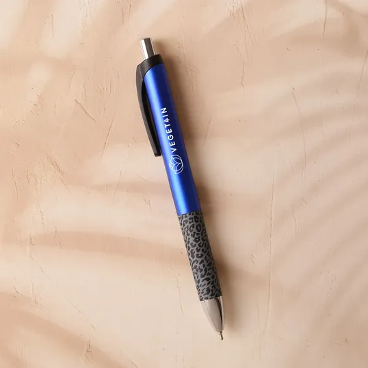 Bengal Plastic Click Pen with Leopard Print Grip