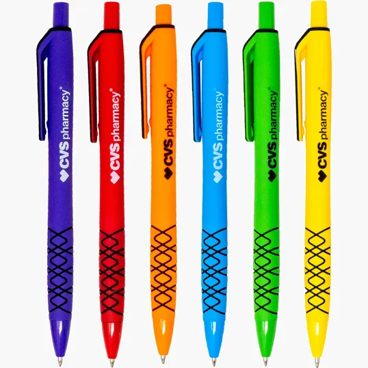 Spiralina Comfort Pen, Rubberized Plastic Ballpoint