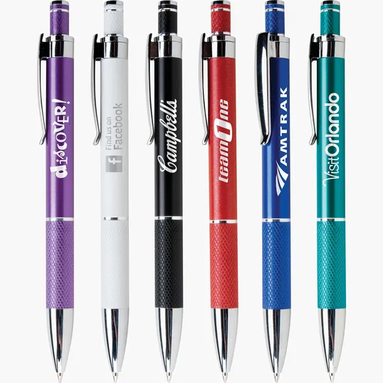 Aruba® Metal Ballpoint Pen with Diamond-Etched Knurled Grip