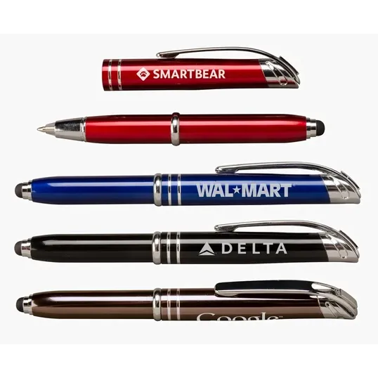 Zentrio® Triple Function Pen with Stylus and LED Flashlight