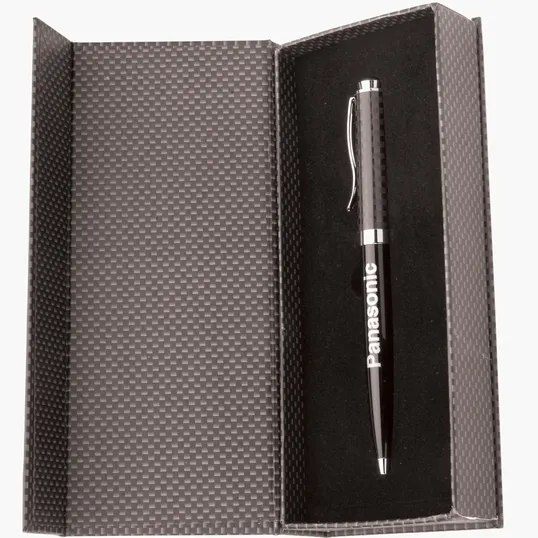 Carbonite Twist-Action Ballpoint Pen with Carbon Fiber Cap and Gift Box