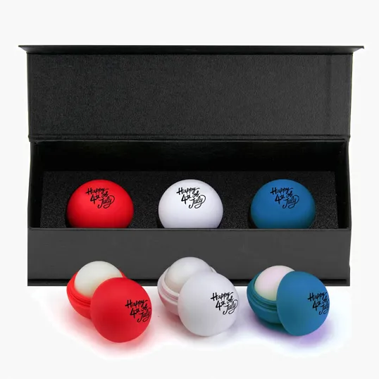 Rubber Lip Moisturizer Set with Gift Box