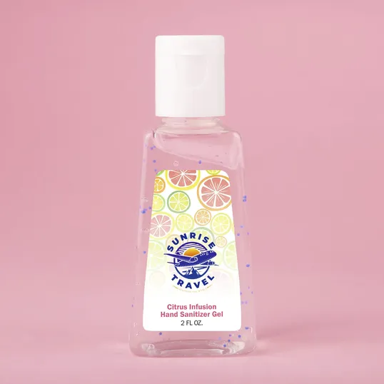 Hand Sanitizer Gel With Moisture Beads, 1 oz Triangle Bottle