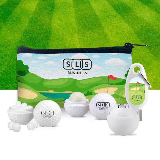 Golf Kit with Zippered Scuba Bag and Golf Personal Care Items
