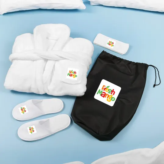 Cascade Comfort Kit with Bathrobe, Head Wrap, and Slippers