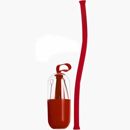 Silicone Straw Kit with Travel Case
