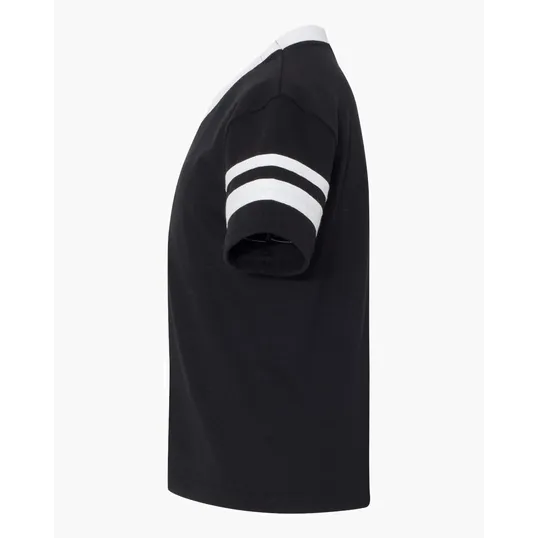 Augusta Sportswear Youth V-Neck Jersey with Striped Sleeves — view 25
