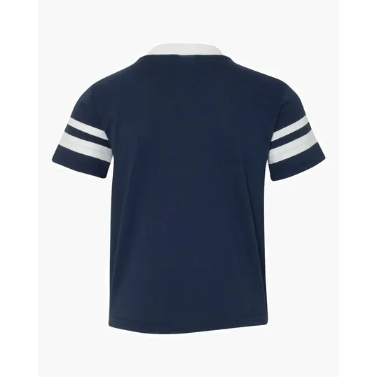 Augusta Sportswear Youth V-Neck Jersey with Striped Sleeves — view 20