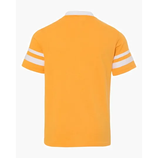 Augusta Sportswear Youth V-Neck Jersey with Striped Sleeves — view 16